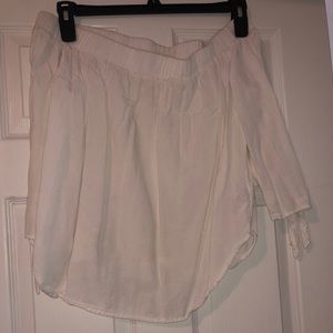 Off the shoulder white top